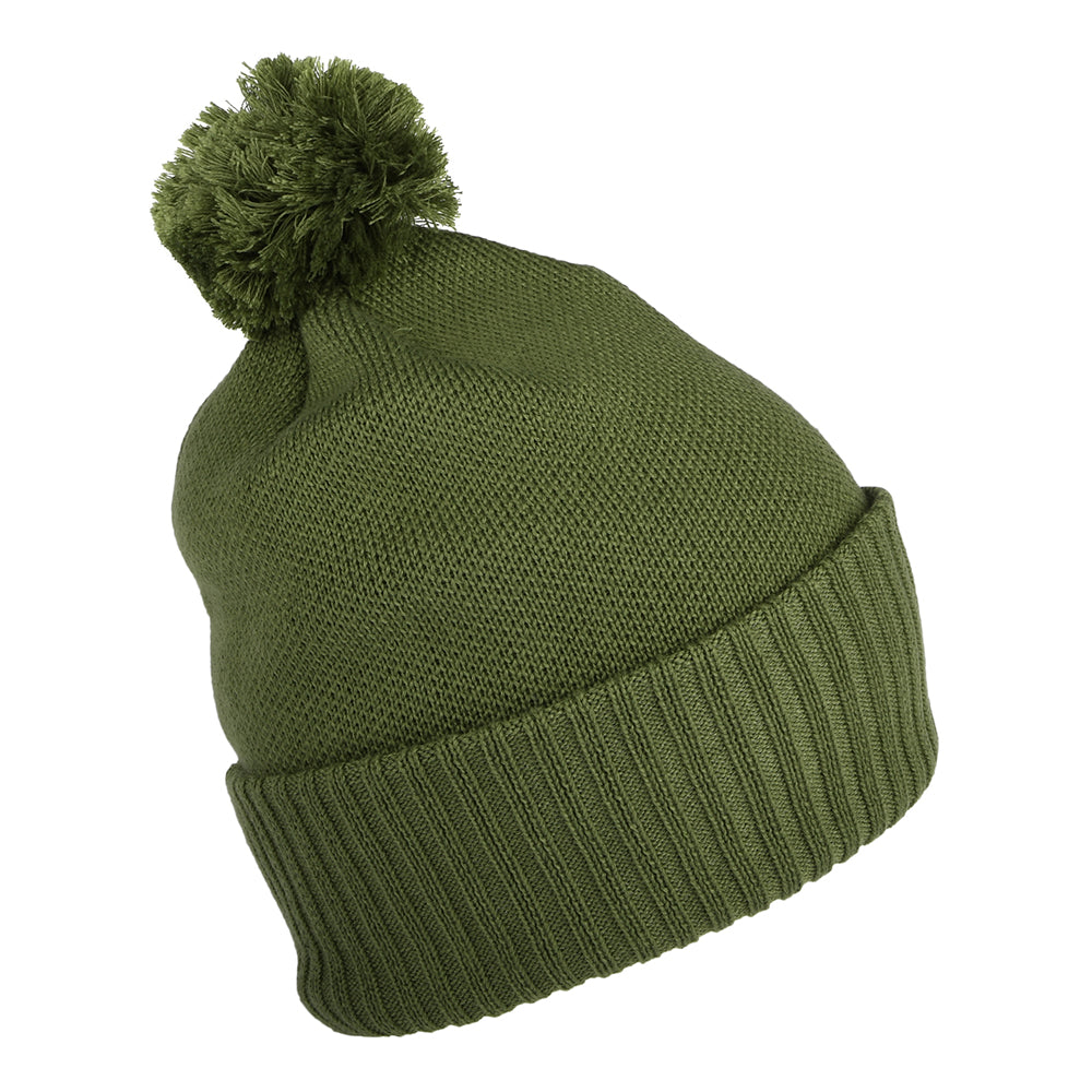 Gorro con pompón Line Logo Ridge Patch Powder Town de Patagonia - Verde Oliva
