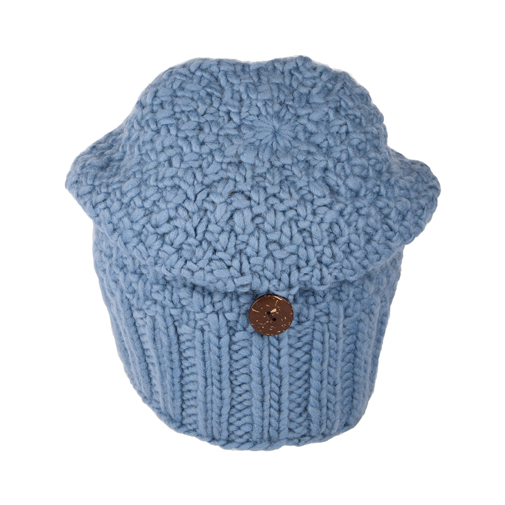 Gorro Beanie con botón de Kusan - Azul Cielo