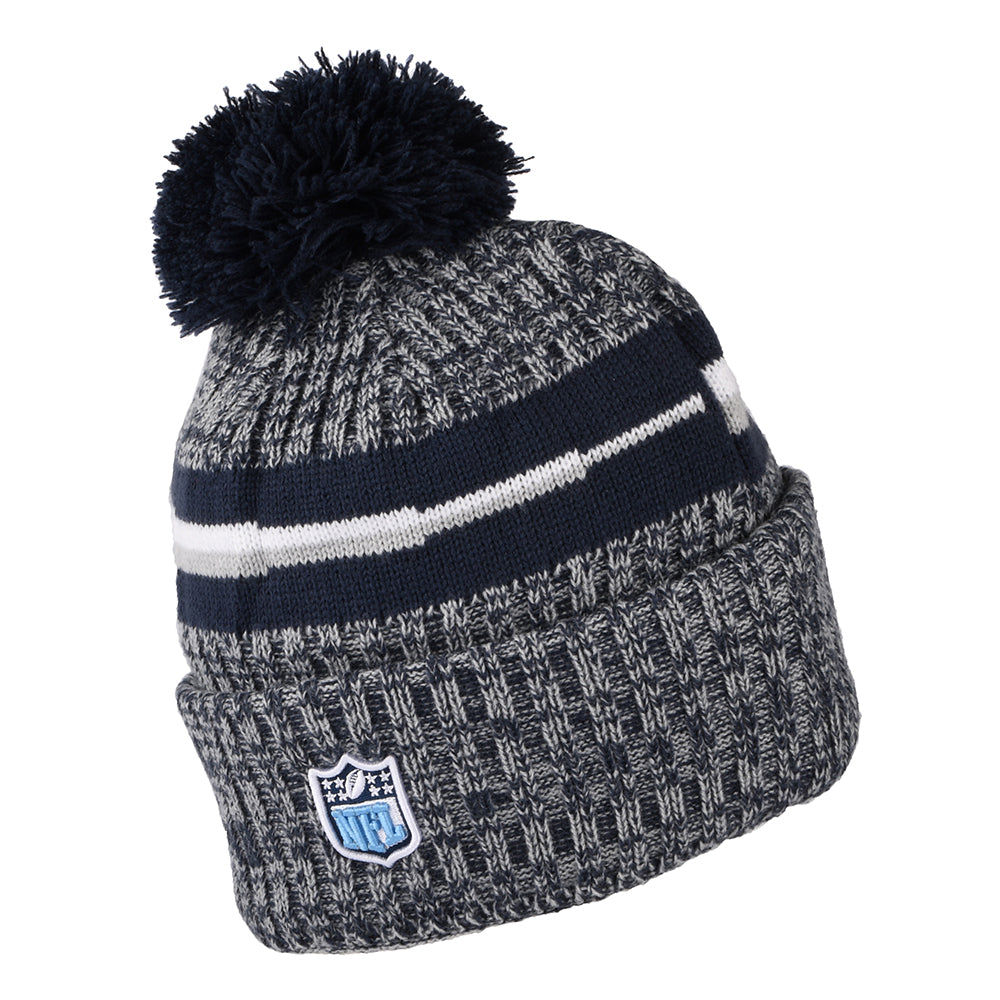 Gorro con pompón NFL Sideline Sport Knit Tennessee Titans de New Era - Azul