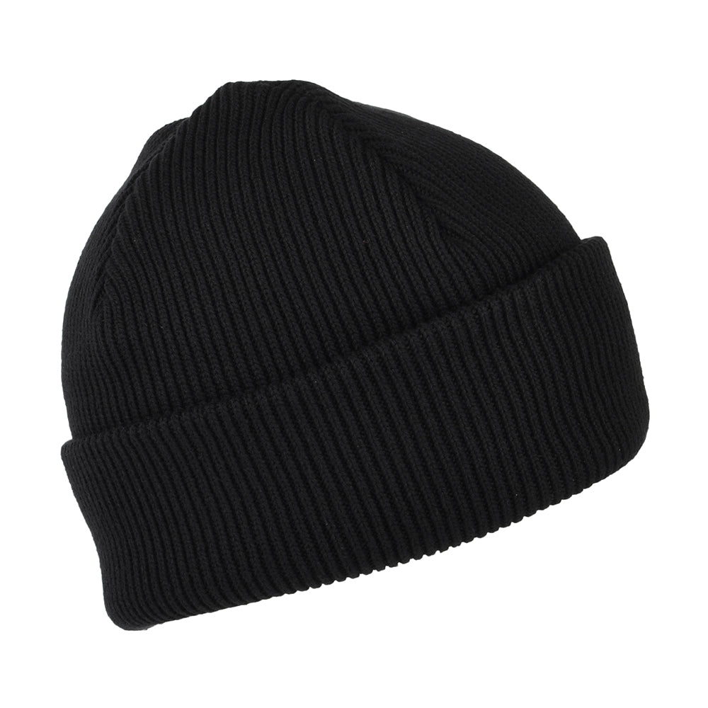 Gorro Beanie Milo Rib Knit de canalé de algodón de Carhartt WIP - Negro