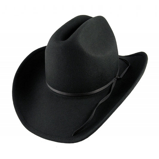 Sombrero de Cowboy del Oeste de Jaxon & James- Negro al por mayor