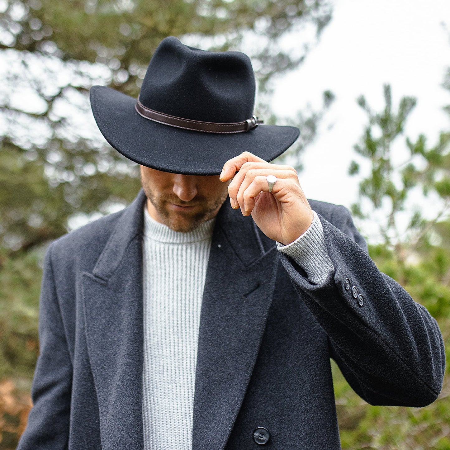 Sombrero flexible Outback de Jaxon & James Negro al por mayor