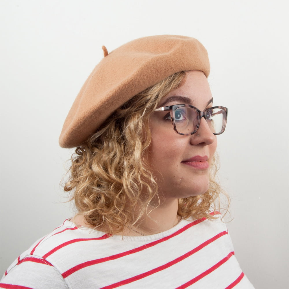 Boina Fashion de lana de Village Hats Camel al por mayor