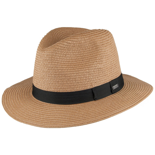 Sombrero Fedora Aveloz de paja toyo de Barts - Marrón Claro
