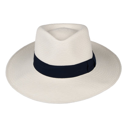Sombrero Panamá Fedora Chatsworth de Failsworth - Decolorado-Azul Marino