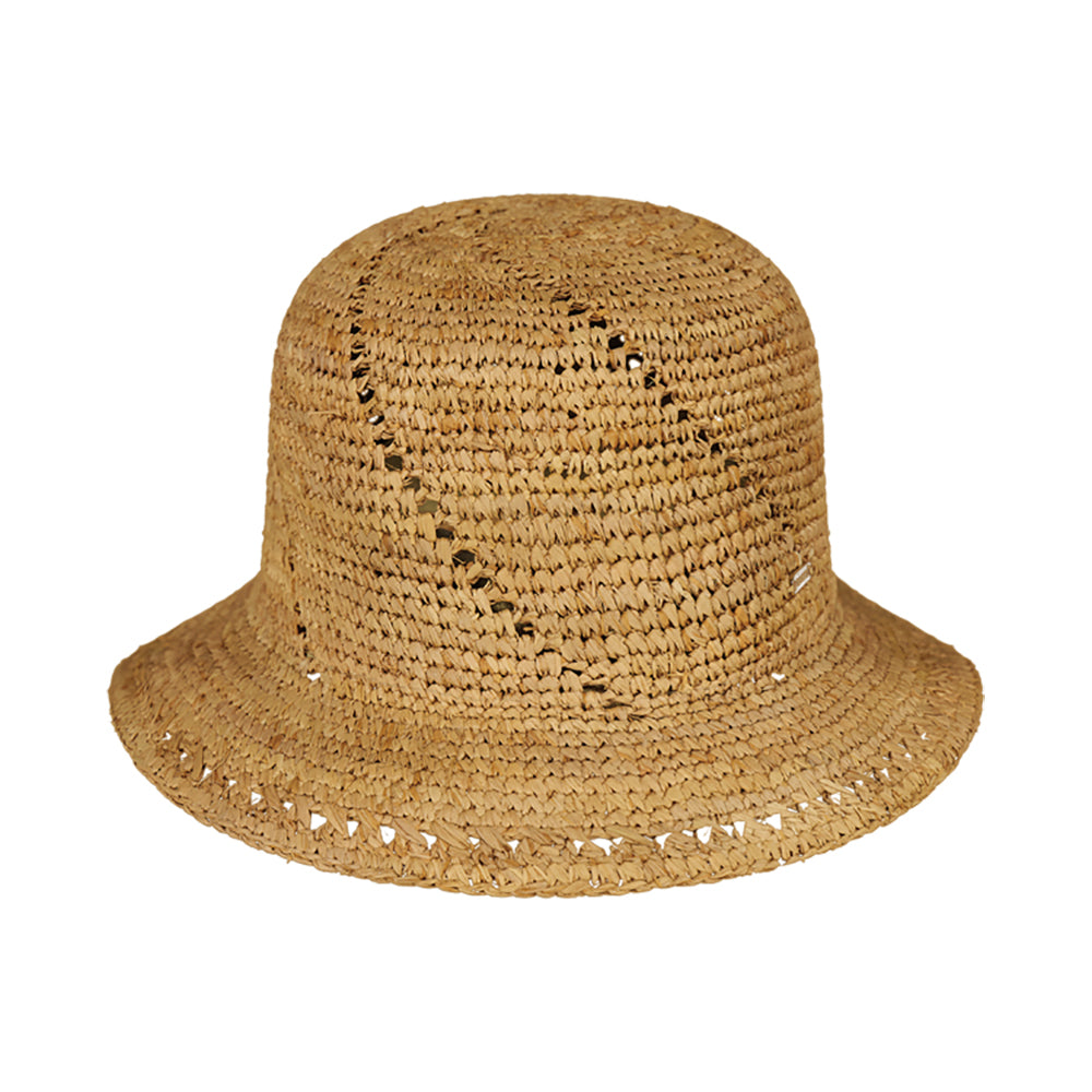 Sombrero Cloche Tikia de paja de rafia de Barts - Marrón Claro