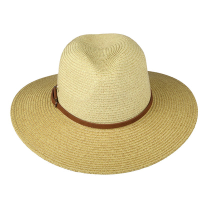 Sombrero Fedora Safari de trenza de papel de Cappelli - Natural-Marrón