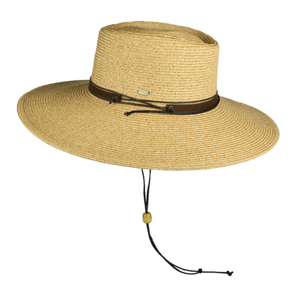 Sombrero Boater Bruges de trenza de papel de Scala - Tostado