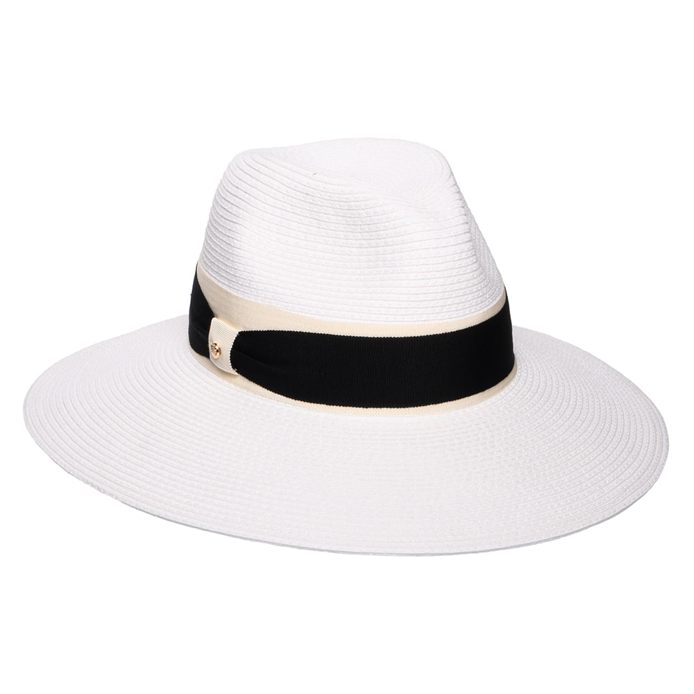 Sombrero Fedora Positano de ala ancha verano de Failsworth - Blanco