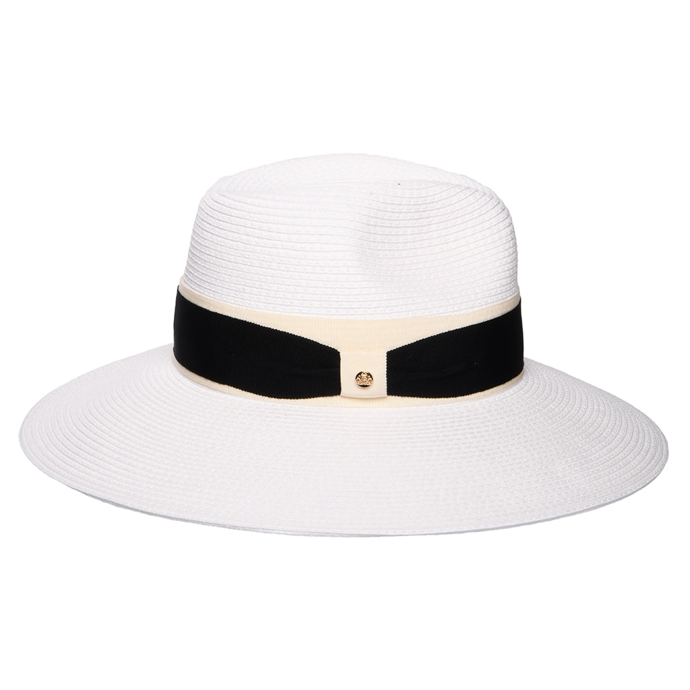 Sombrero Fedora Positano de ala ancha verano de Failsworth - Blanco
