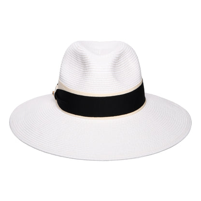 Sombrero Fedora Positano de ala ancha verano de Failsworth - Blanco