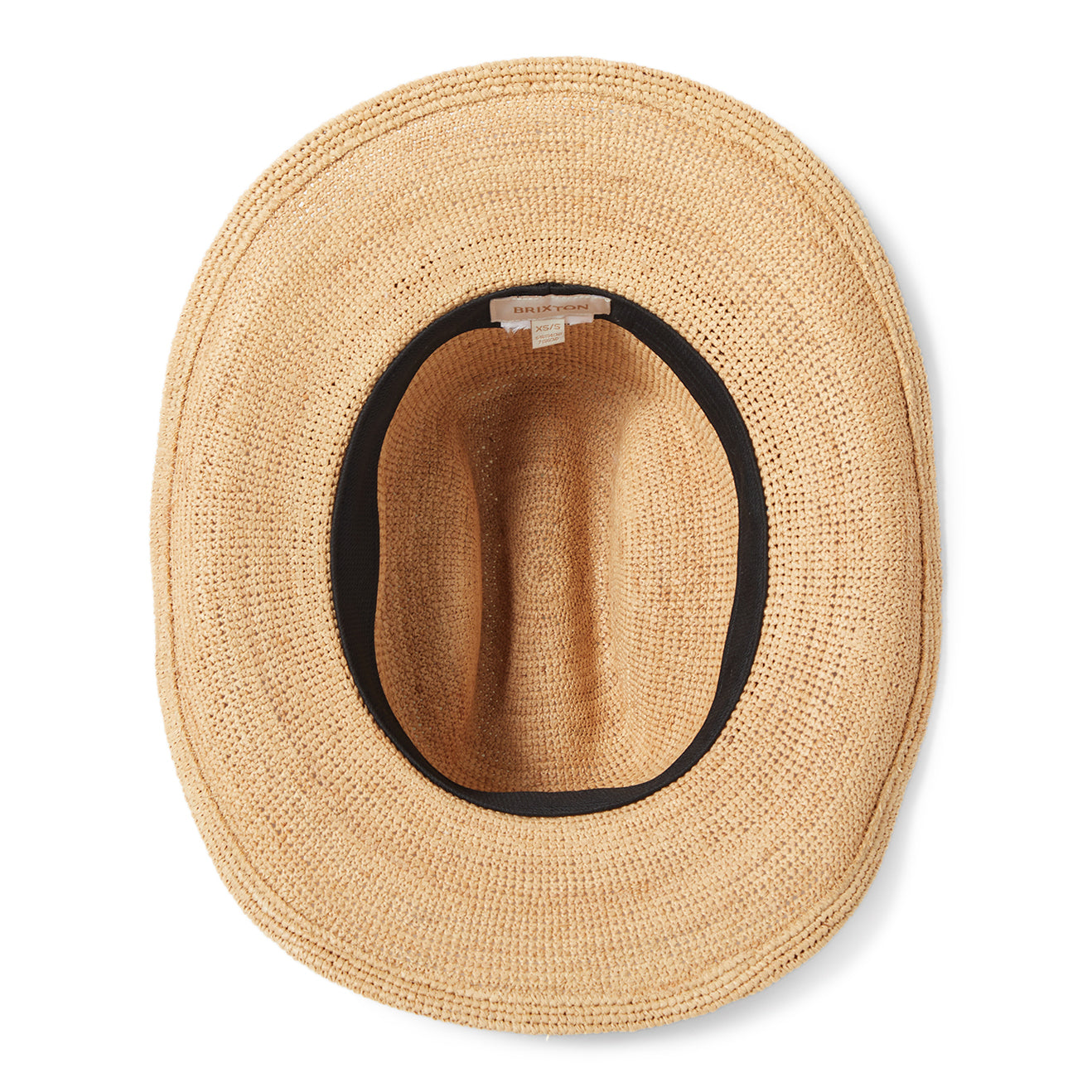 Sombrero Cowboy Odessa Crochet de paja de rafia de Brixton - Beige Arena-Azul