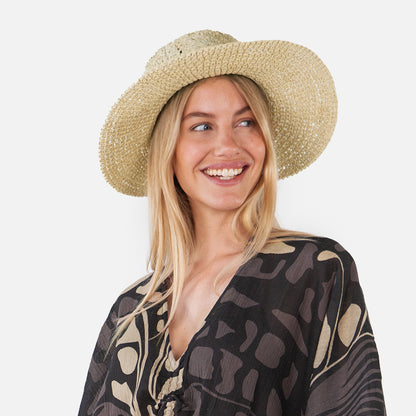 Sombrero Boater Fainte Crochet de paja toyo de Barts - Trigo