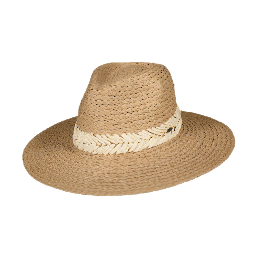 Sombrero Fedora Wandeer de paja toyo de Barts - Marrón Claro