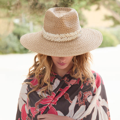 Sombrero Fedora Wandeer de paja toyo de Barts - Marrón Claro