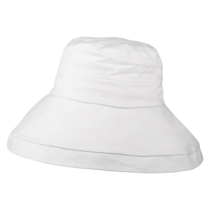 Sombrero de Sol Lily plegable de lino-algodón para mujeres de sur la tête - Blanco