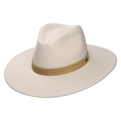 Sombrero Fedora Harper de fieltro de lana de Brixton - Crema-Natural