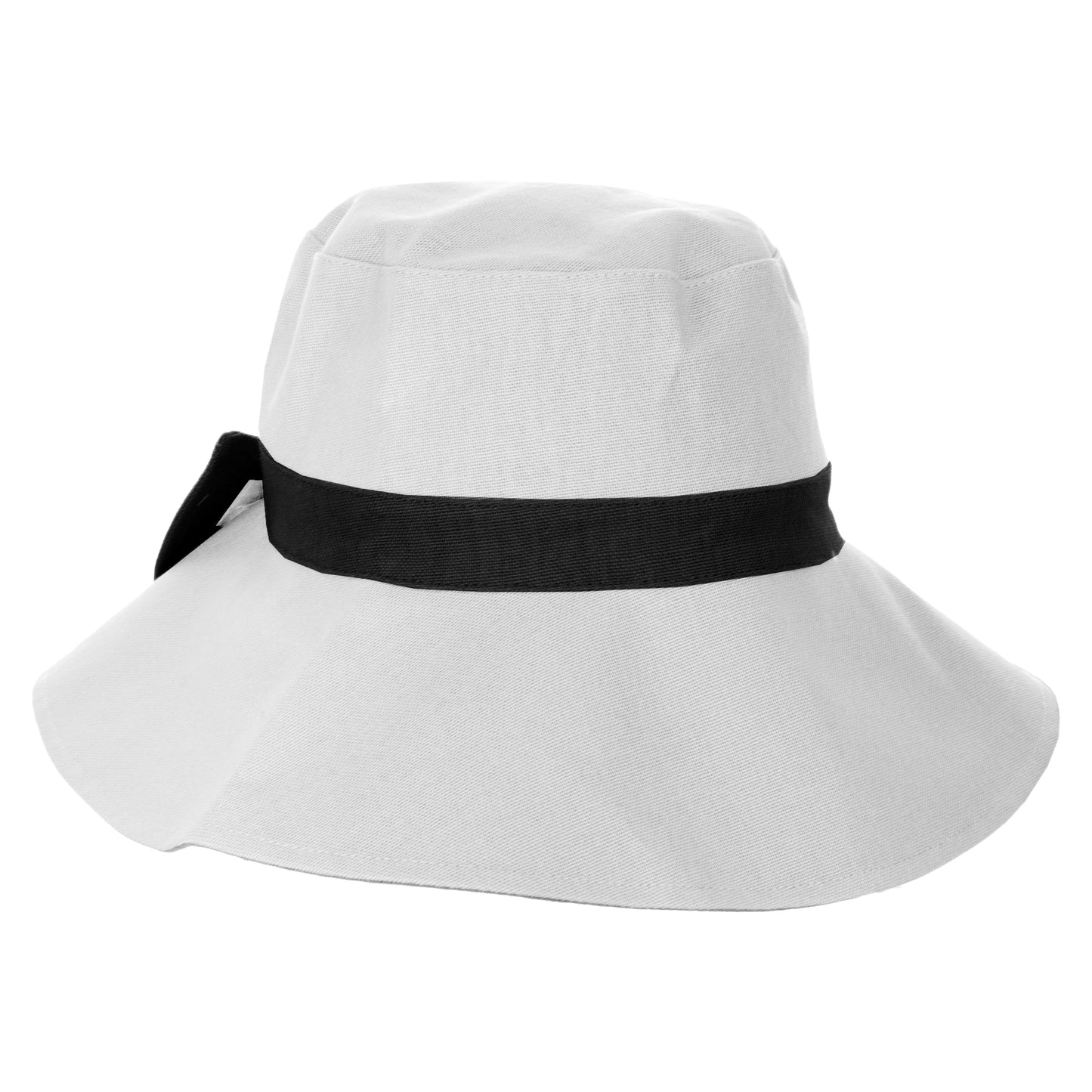 Sombrero de Sol Merrit reversible con abertura para coleta de Scala - Blanco-Negro