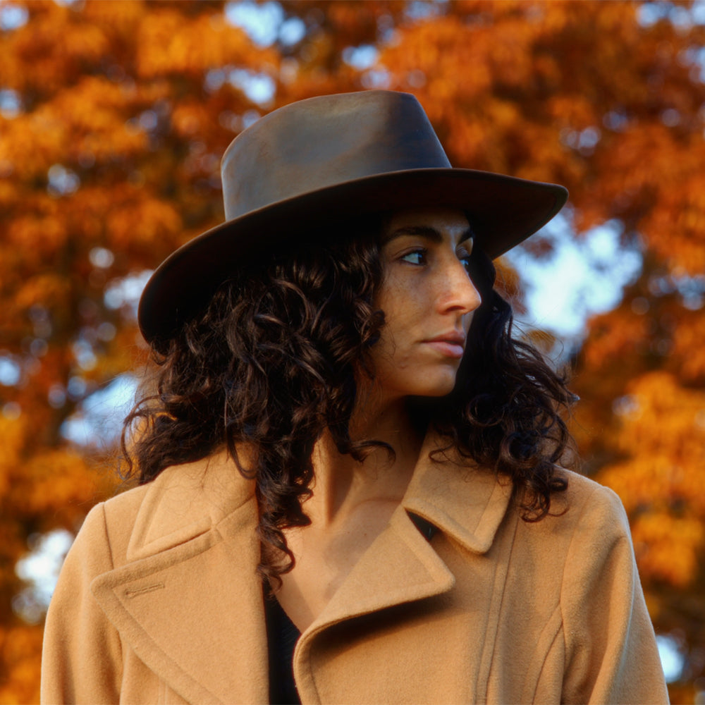 Sombrero Cowboy piel de búfalo de Jaxon & James - Chocolate