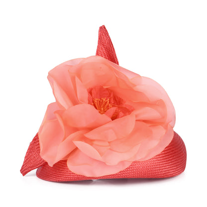 Sombrero Pillbox Fleur de paja de Whiteley - Melocotón
