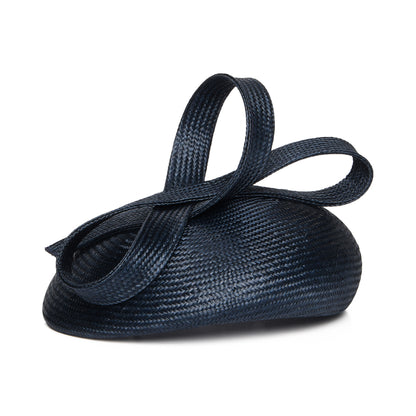 Sombrero Pillbox Jenny de paja de Whiteley - Azul Marino