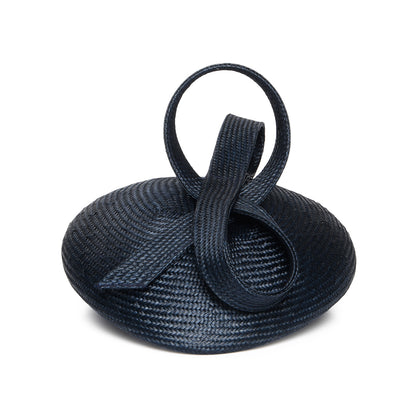 Sombrero Pillbox Jenny de paja de Whiteley - Azul Marino