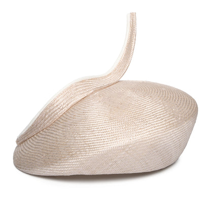 Sombrero Pillbox Luna de paja de Whiteley - Beige-Marfil