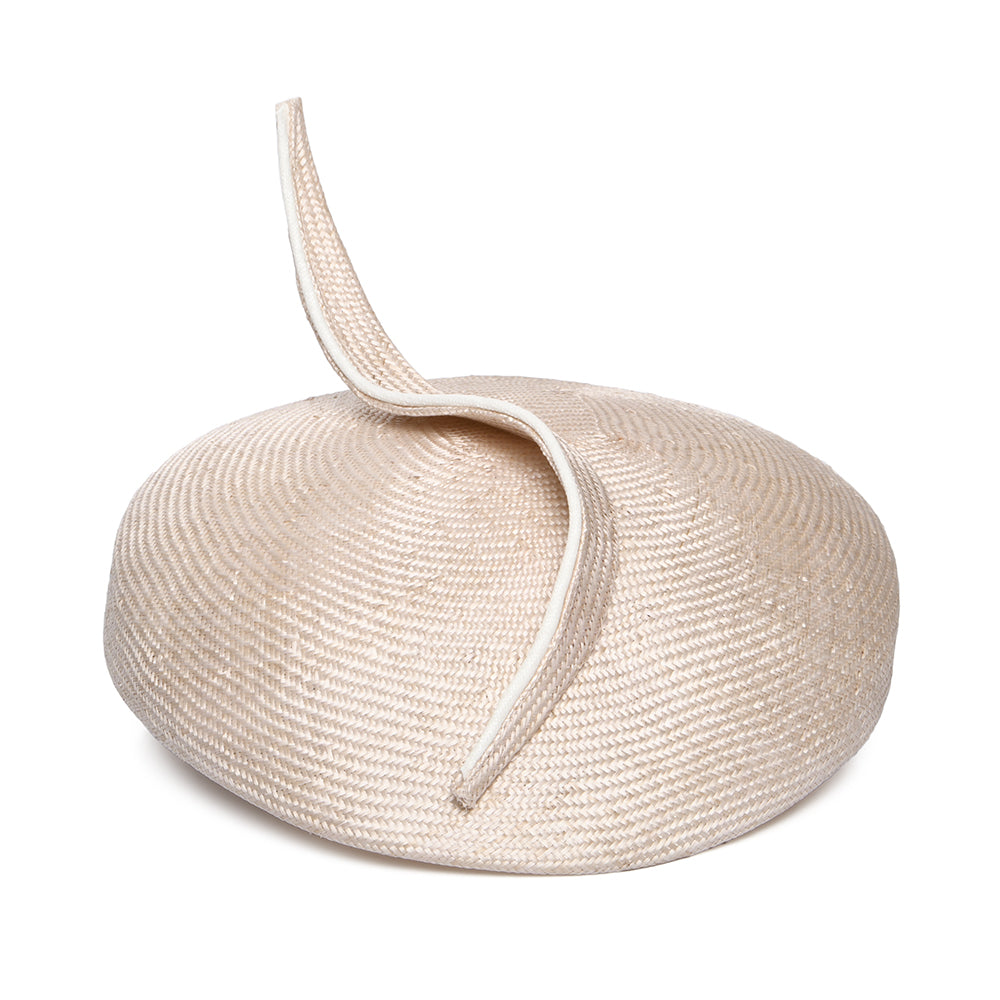 Sombrero Pillbox Luna de paja de Whiteley - Beige-Marfil