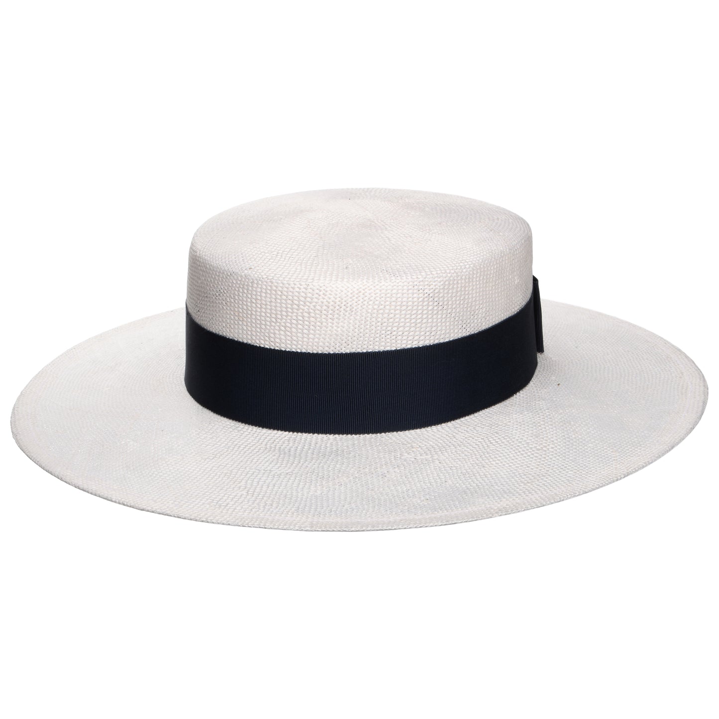Sombrero Boater Audrey de Whiteley - Blanco-Azul Marino