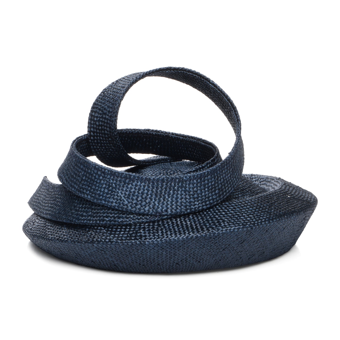 Sombrero Pillbox Charlotte de paja de Whiteley - Azul Marino