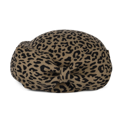 Sombrero Pillbox Avery de lana con lazo de Whiteley - Leopardo