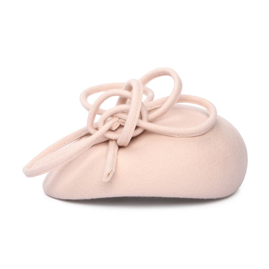 Sombrero Pillbox Rosey de lana con espiral de Whiteley - Avena