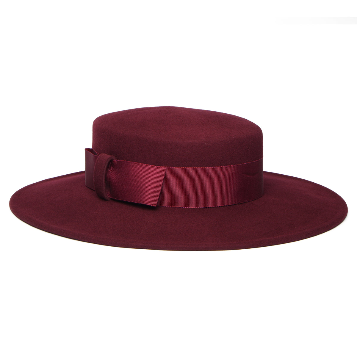 Sombrero Boater Fiona de fieltro de lana de Whiteley - Mora