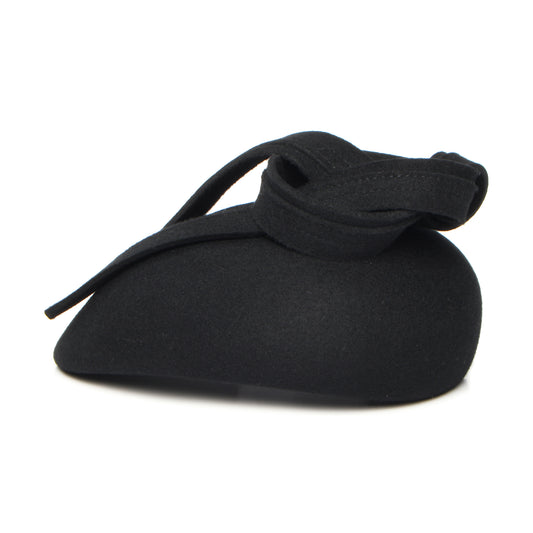 Sombrero Pillbox Rachel de lana de Whiteley - Negro