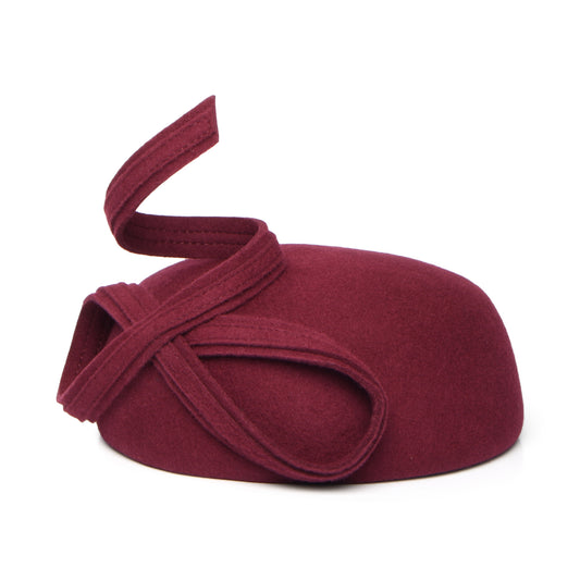 Sombrero Pillbox Eugenie de lana de Whiteley - Mora