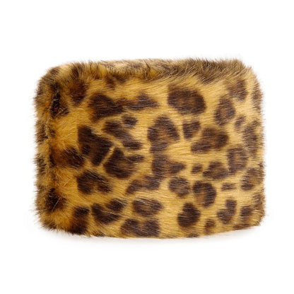 Sombrero Pillbox Invierno de piel sintética de Helen Moore - Leopardo