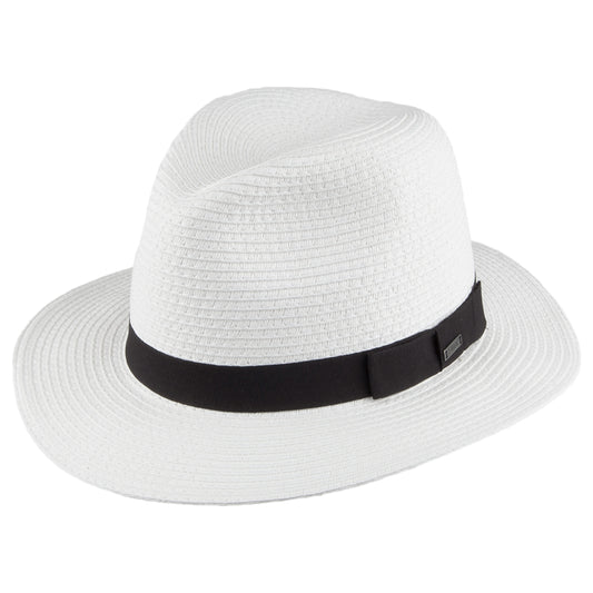 Sombrero Fedora Aveloz de paja de Barts - Blanco