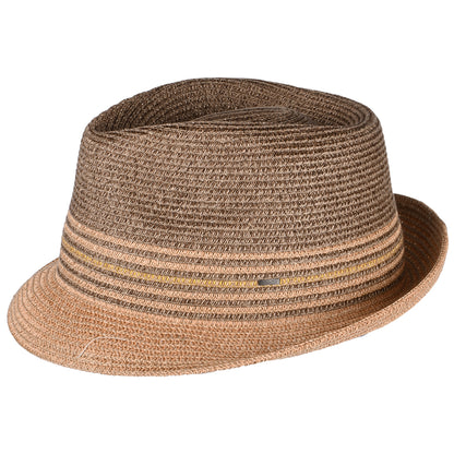 Sombrero Trilby Hooper de paja toyo de Bailey - Marrón-Multi