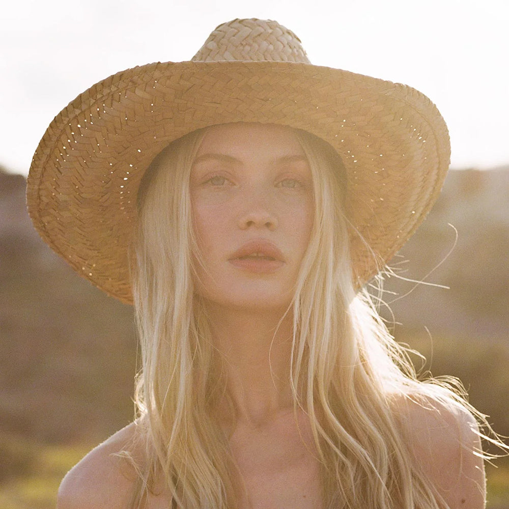 Sombrero Cowboy Houston II de paja de Brixton - Beige Arena