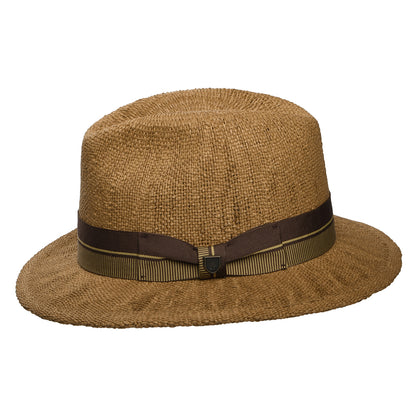 Sombrero Fedora Roma de paja toyo de Brixton - Café