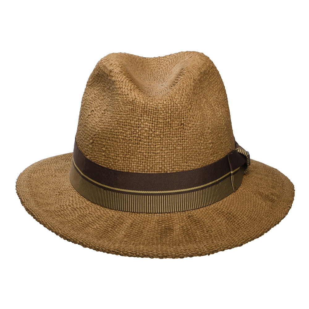 Sombrero Fedora Roma de paja toyo de Brixton - Café