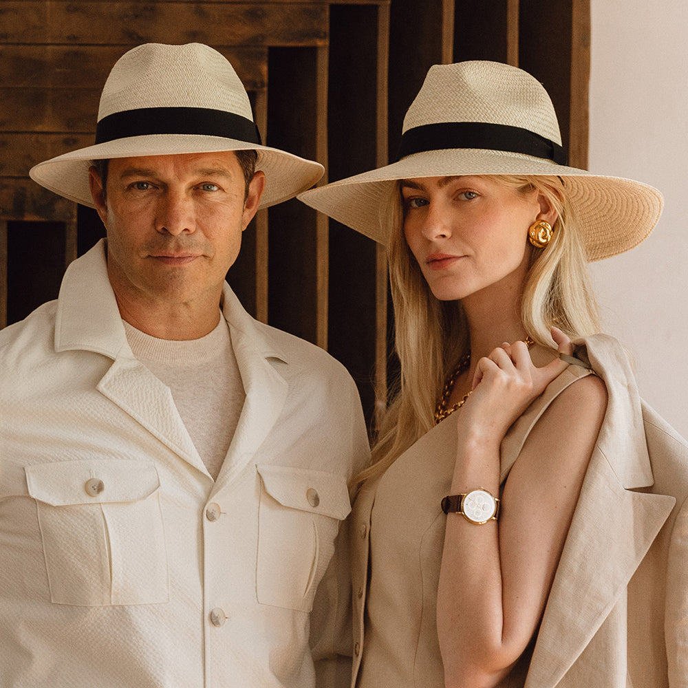 Sombrero Fedora Panama Safari Downbrim de Christys - Natural