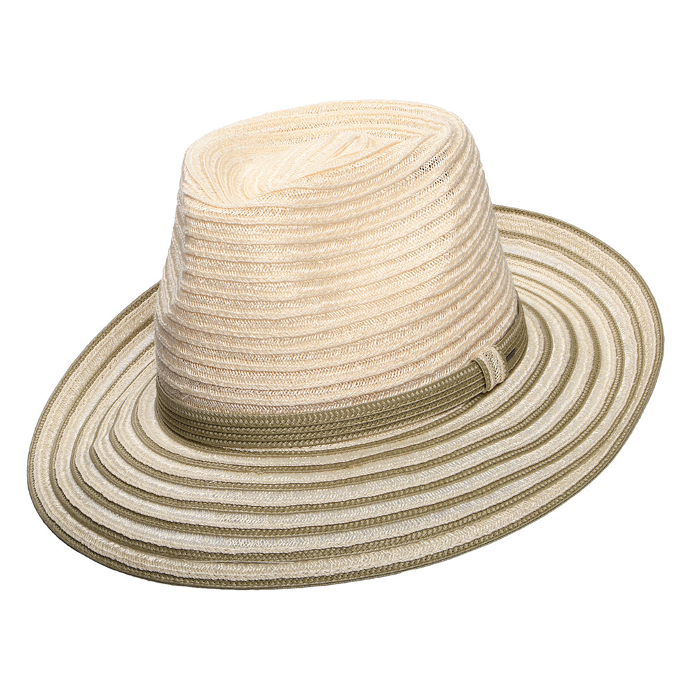 Sombrero Fedora Kylen Dos Tonos de Bailey - Natural-Verde Oliva