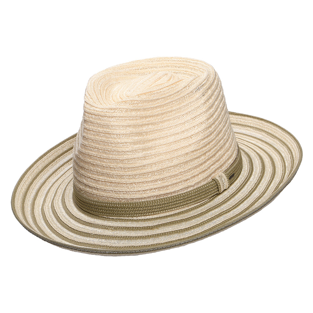 Sombrero Fedora Kylen Dos Tonos de Bailey - Natural-Verde Oliva