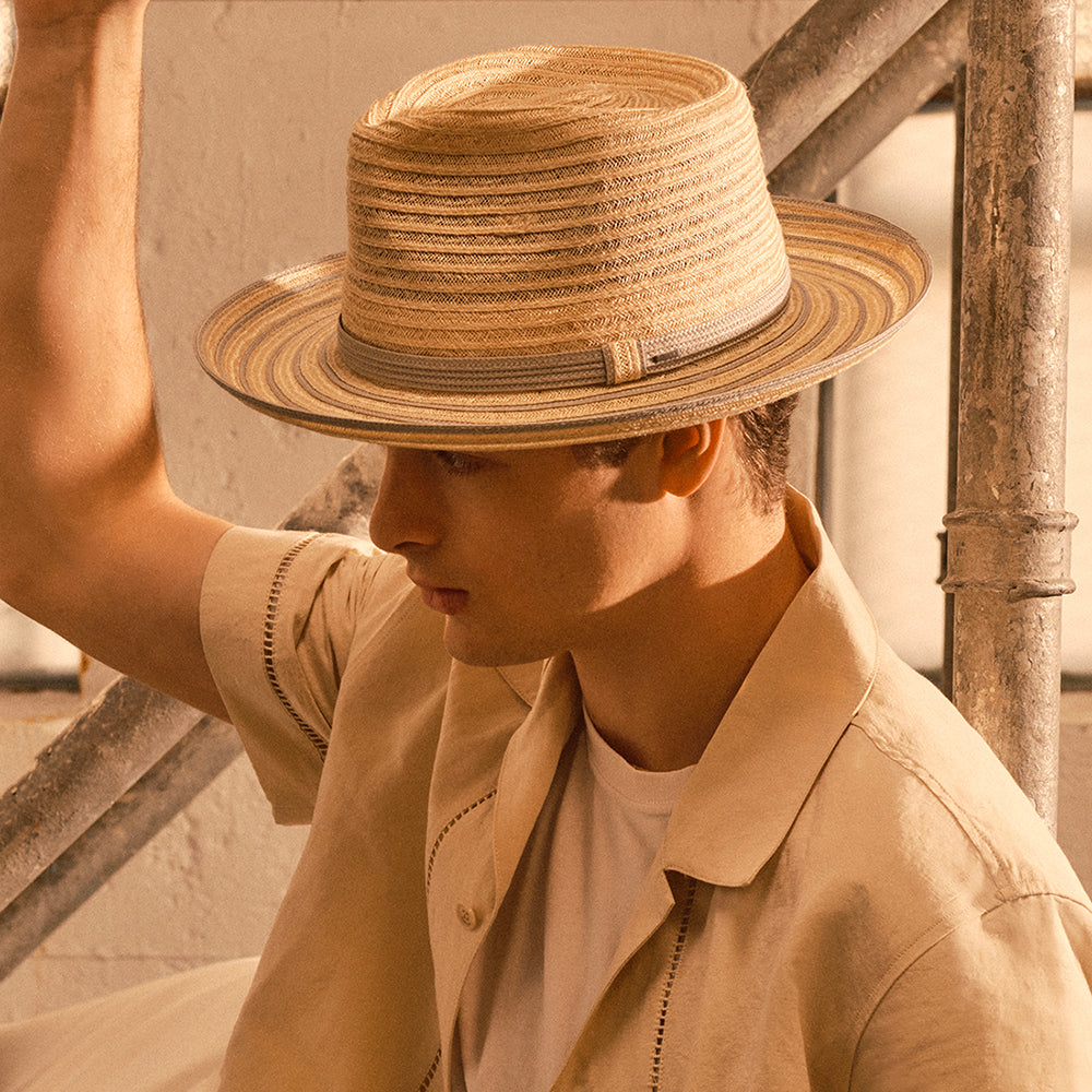 Sombrero Fedora Kylen Dos Tonos de Bailey - Natural-Verde Oliva