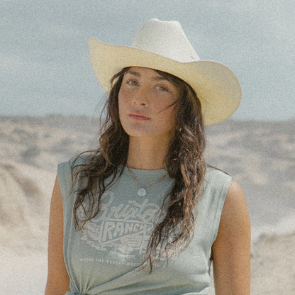 Sombrero Cowboy Laredo de paja toyo de Brixton - Blanco Marfil