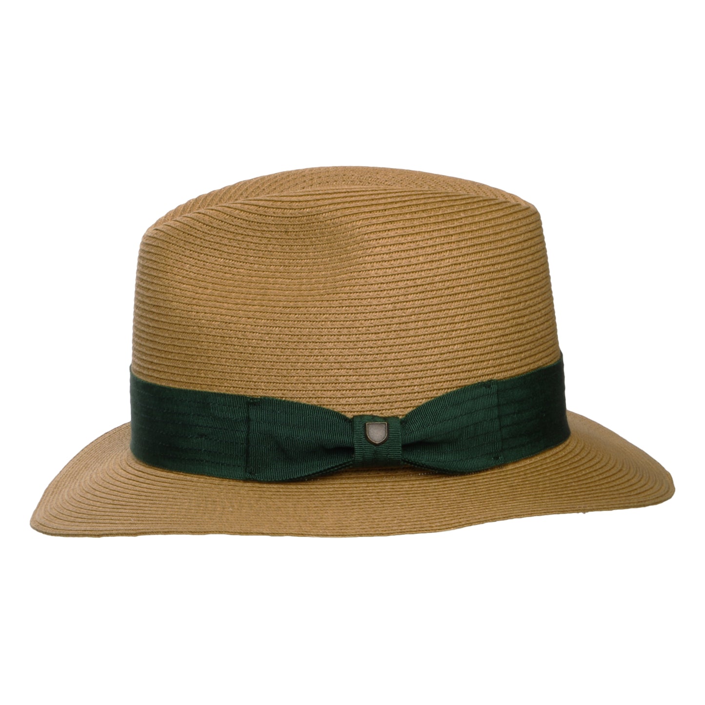 Sombrero Fedora Roma plegable de paja toyo de Brixton - Beige Oscuro-Bosque
