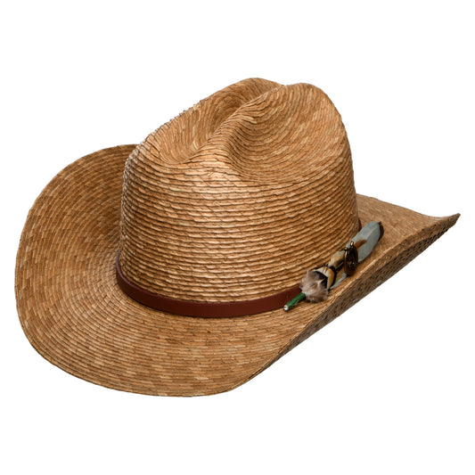 Sombrero Cowboy Western de de paja de palmera de Stetson - Marrón Claro