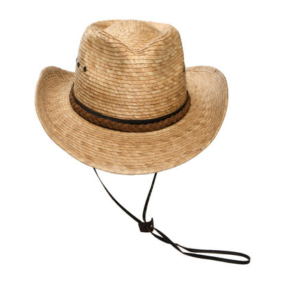 Sombrero Cowboy Quinn de paja de palmera de Scala - Tostado