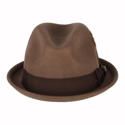 Sombrero Trilby Gain de fieltro de lana de Brixton - Marrón